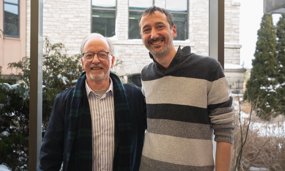 Professors' professor Dr. Tom Freelund with Dr. Justin Pruneski