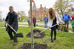 Arbor day tree planging/Rob Huntington Mackenzie Haneberg