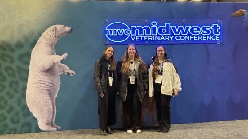 students at vet conference