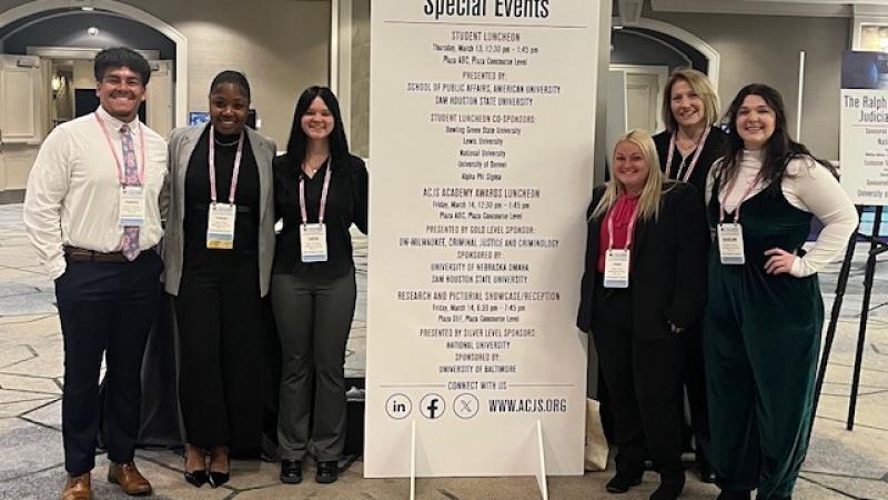 Criminology students at Denver conference