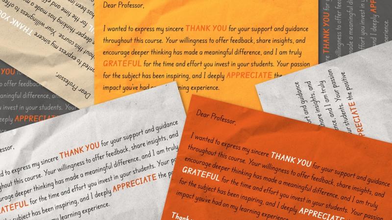 Gratidude letter illustration