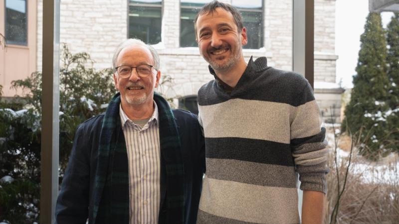 Professors' professor Dr. Tom Freelund with Dr. Justin Pruneski
