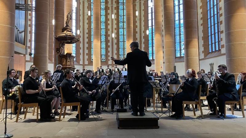 Symphonic Band Performing in Germany