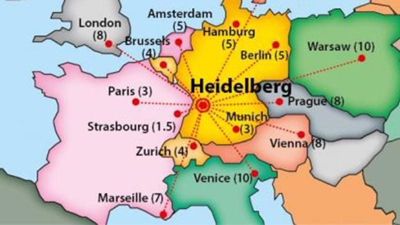 University of Heidelberg map