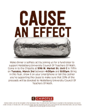 HUCTM Chipotle fundraiser