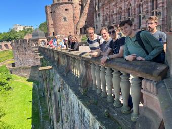 Daniel and group at the Heidelberg Castle